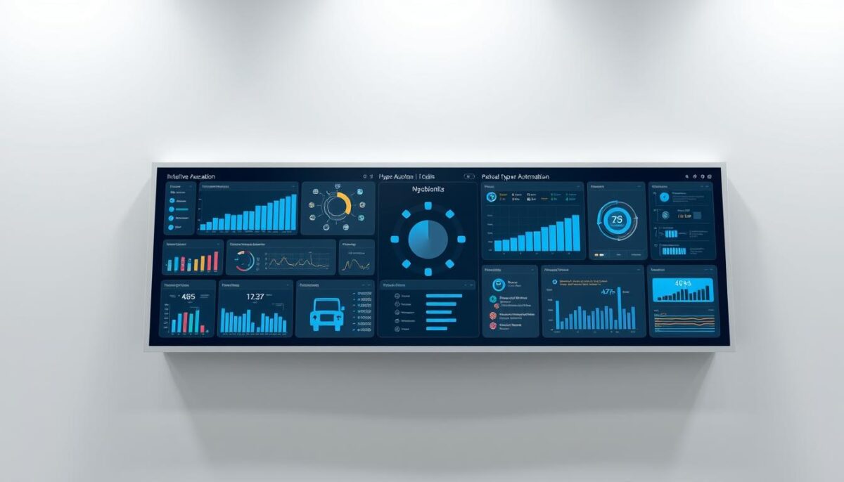 A sleek, unified control panel for hyperautomation, set against a clean, minimalist backdrop. The interface showcases intuitive data visualization, streamlined workflows, and centralized management of various automation tools. Soft, directional lighting accentuates the smooth, sophisticated design, conveying a sense of efficiency and technological prowess. The overall impression is one of seamless integration, empowering users to oversee and optimize their hyperautomation strategies with ease and confidence.